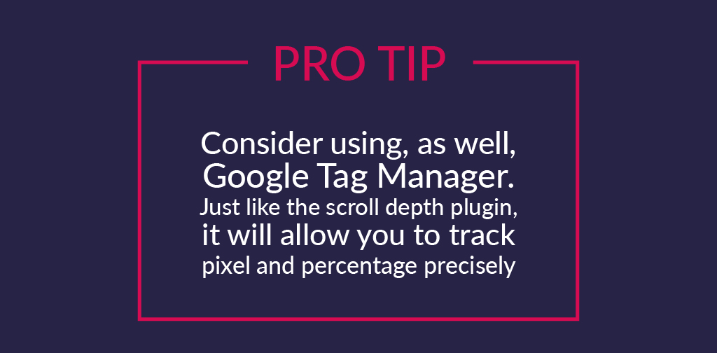 Page or scroll depth - Pro Tip